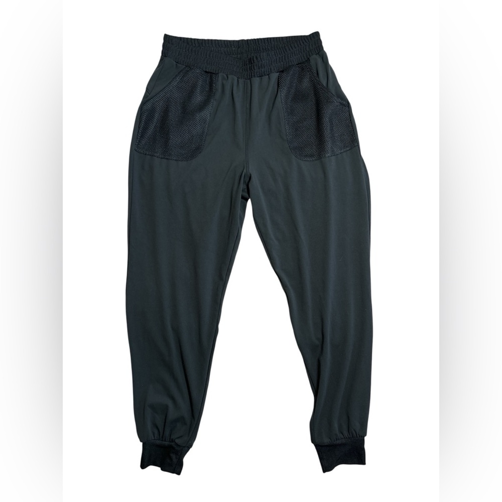 Forever 21 Women's Black Joggers with Mesh Pockets
